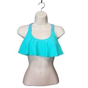 InMocean Small Bikini Top Cool Mint Seafoam Ruffle Swim Suit Bathing Suit Top S
